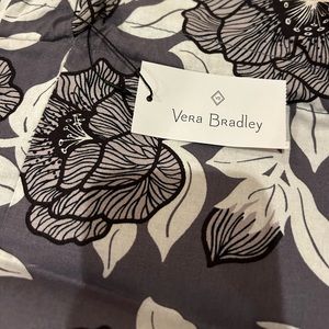 Vera Bradley NWT Ditty Bag - grey, black and white drawstring bag